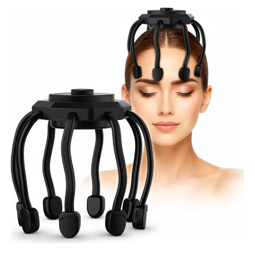 🧠 MASAJEADOR CRANEAL ELÉCTRICO PULPO⚡