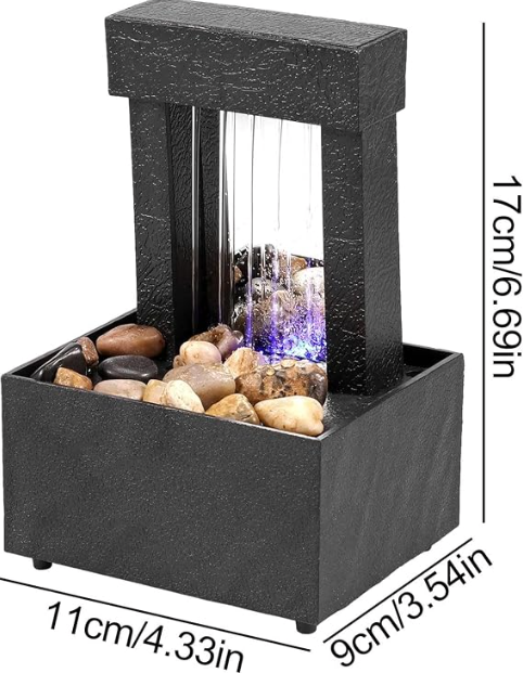 FUENTE DE RELAJACIÓN DE MESA DECORATIVA CON LUZ LED