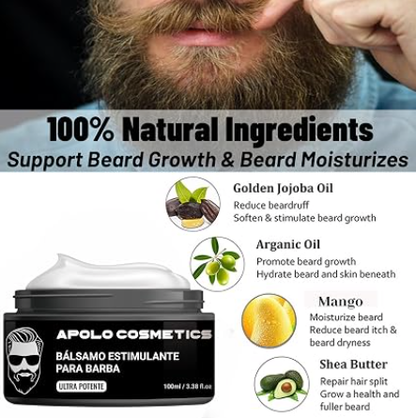 APU BÁLSAMO PARA BARBA – CRECIMIENTO, DENSIDAD Y BRILLO 100 GR