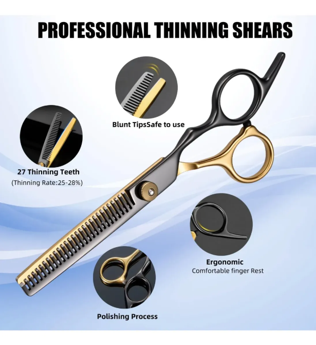 KIT PROFESIONAL DE TIJERAS PARA CORTAR EL CABELLO