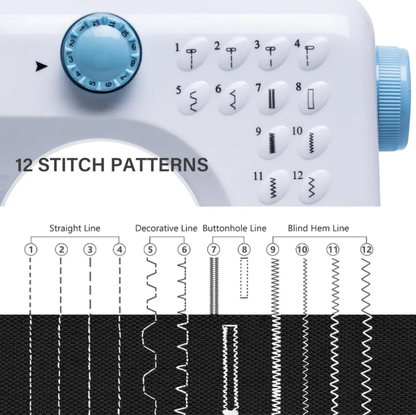 MÁQUINA DE COSER PORTÁTIL CON TABLERO DE EXTENSIÓN
