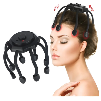 🧠 MASAJEADOR CRANEAL ELÉCTRICO PULPO⚡