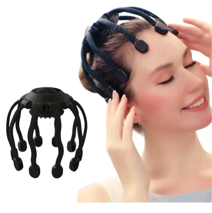 🧠 MASAJEADOR CRANEAL ELÉCTRICO PULPO⚡