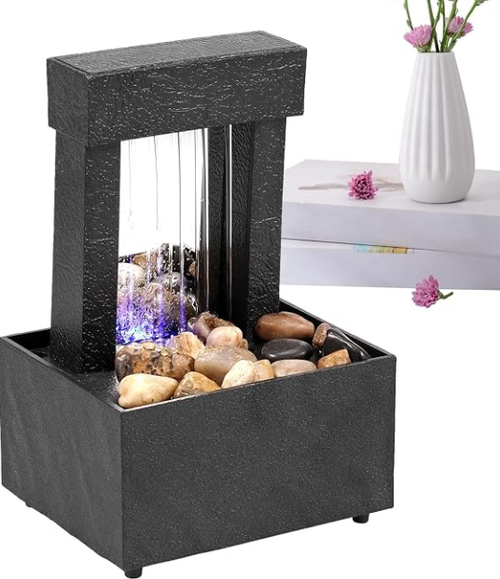 FUENTE DE RELAJACIÓN DE MESA DECORATIVA CON LUZ LED