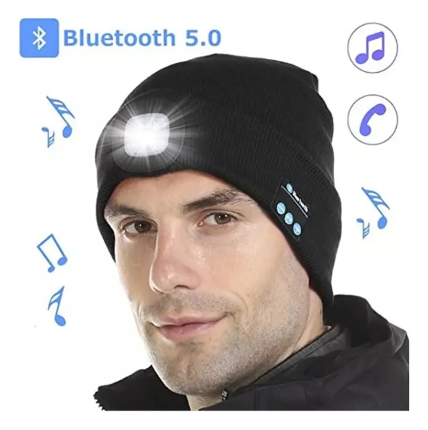 🧢GORRO REPRODUCTOR DE MUSICA CON LINTERNA