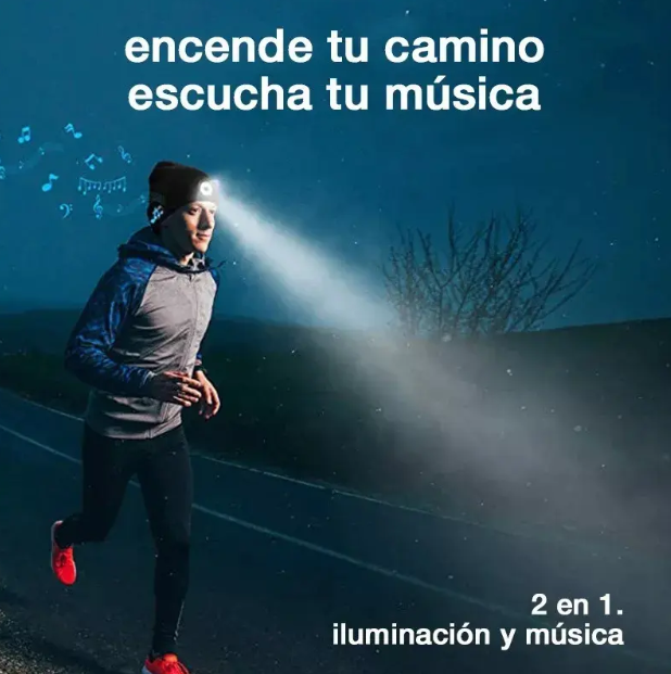 🧢GORRO REPRODUCTOR DE MUSICA CON LINTERNA