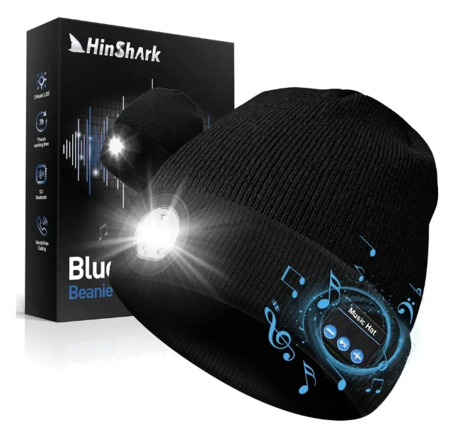 🧢GORRO REPRODUCTOR DE MUSICA CON LINTERNA